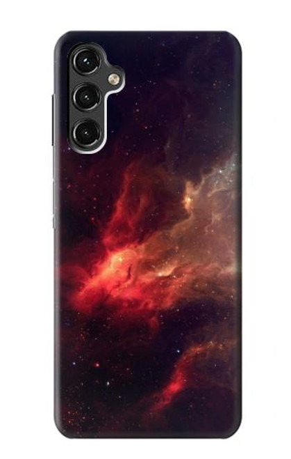 W3897 Red Nebula Space Hard Case and Leather Flip Case For Samsung Galaxy A14 5G