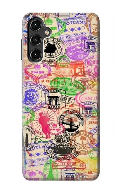 W3904 Travel Stamps Hard Case and Leather Flip Case For Samsung Galaxy A14 5G