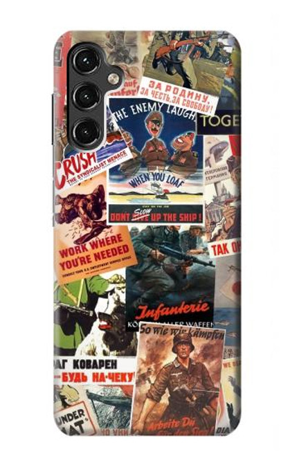 W3905 Vintage Army Poster Hard Case and Leather Flip Case For Samsung Galaxy A14 5G