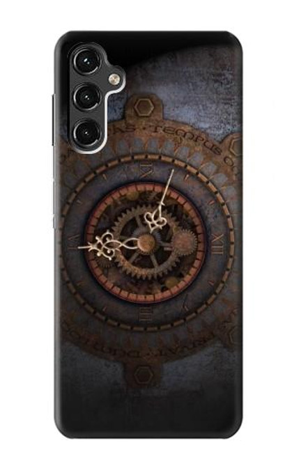 W3908 Vintage Clock Hard Case and Leather Flip Case For Samsung Galaxy A14 5G