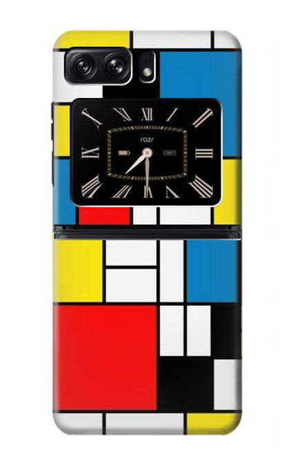 W3814 Piet Mondrian Line Art Composition Hard Case and Leather Flip Case For Motorola Moto Razr 2022