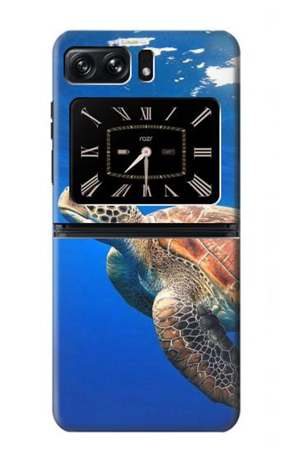 W3898 Sea Turtle Hard Case and Leather Flip Case For Motorola Moto Razr 2022