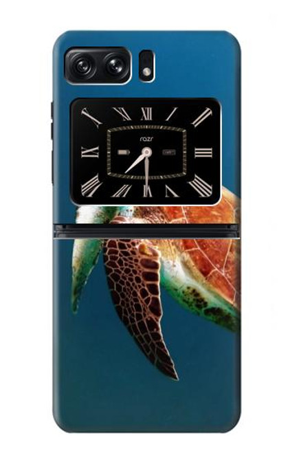 W3899 Sea Turtle Hard Case and Leather Flip Case For Motorola Moto Razr 2022