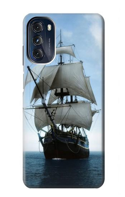 W1096 Sailing Ship in an Ocean Hard Case and Leather Flip Case For Motorola Moto G 5G (2023)