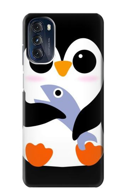 W2631 Cute Baby Penguin Hard Case and Leather Flip Case For Motorola Moto G 5G (2023)