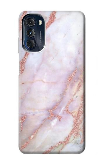 W3482 Soft Pink Marble Graphic Print Hard Case and Leather Flip Case For Motorola Moto G 5G (2023)