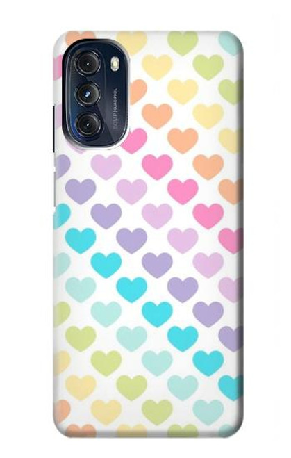 W3499 Colorful Heart Pattern Hard Case and Leather Flip Case For Motorola Moto G 5G (2023)