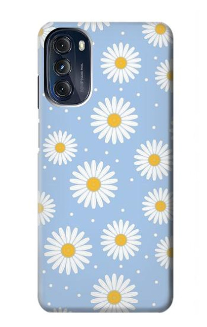 W3681 Daisy Flowers Pattern Hard Case and Leather Flip Case For Motorola Moto G 5G (2023)