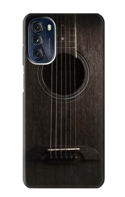 W3834 Old Woods Black Guitar Hard Case and Leather Flip Case For Motorola Moto G 5G (2023)