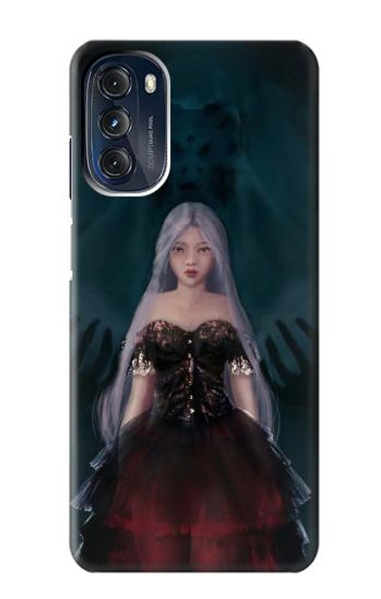 W3847 Lilith Devil Bride Gothic Girl Skull Grim Reaper Hard Case and Leather Flip Case For Motorola Moto G 5G (2023)