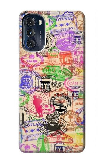 W3904 Travel Stamps Hard Case and Leather Flip Case For Motorola Moto G 5G (2023)
