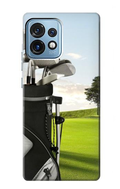 W0067 Golf Hard Case and Leather Flip Case For Motorola Edge+ (2023), X40, X40 Pro, Edge 40 Pro