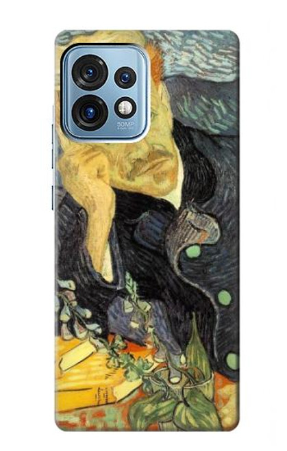 W0212 Van Gogh Portrait of Dr. Gachet Hard Case and Leather Flip Case For Motorola Edge+ (2023), X40, X40 Pro, Edge 40 Pro