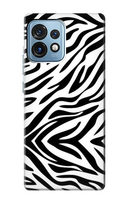 W3056 Zebra Skin Texture Graphic Printed Hard Case and Leather Flip Case For Motorola Edge+ (2023), X40, X40 Pro, Edge 40 Pro