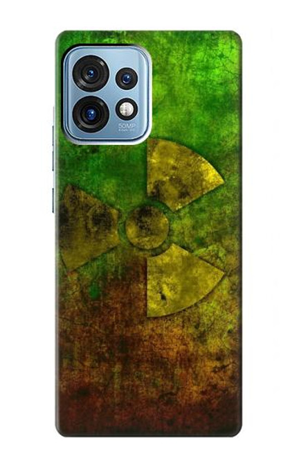 W3202 Radioactive Nuclear Hazard Symbol Hard Case and Leather Flip Case For Motorola Edge+ (2023), X40, X40 Pro, Edge 40 Pro