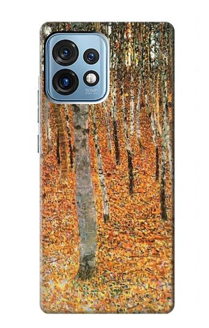 W3380 Gustav Klimt Birch Forest Hard Case and Leather Flip Case For Motorola Edge+ (2023), X40, X40 Pro, Edge 40 Pro