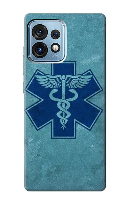 W3824 Caduceus Medical Symbol Hard Case and Leather Flip Case For Motorola Edge+ (2023), X40, X40 Pro, Edge 40 Pro