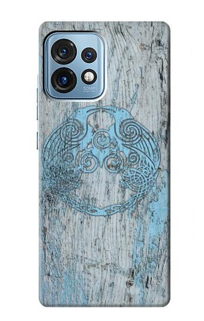 W3829 Huginn And Muninn Twin Ravens Norse Hard Case and Leather Flip Case For Motorola Edge+ (2023), X40, X40 Pro, Edge 40 Pro