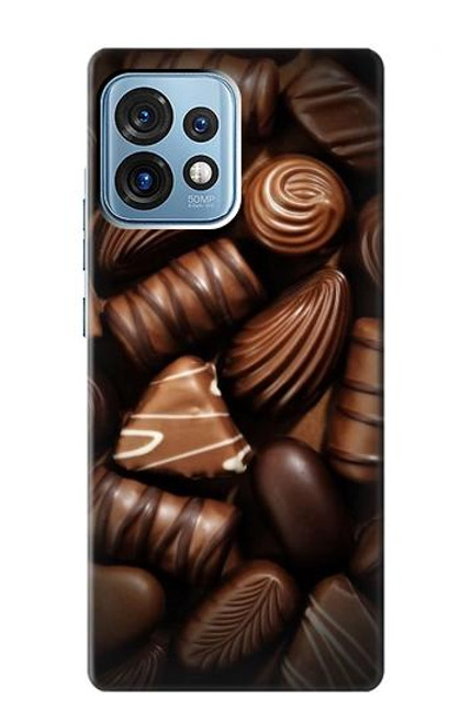 W3840 Dark Chocolate Milk Chocolate Lovers Hard Case and Leather Flip Case For Motorola Edge+ (2023), X40, X40 Pro, Edge 40 Pro