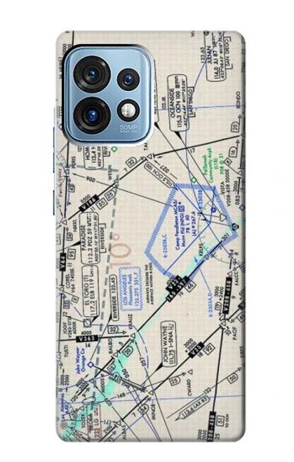 W3882 Flying Enroute Chart Hard Case and Leather Flip Case For Motorola Edge+ (2023), X40, X40 Pro, Edge 40 Pro