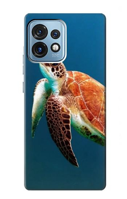 W3899 Sea Turtle Hard Case and Leather Flip Case For Motorola Edge+ (2023), X40, X40 Pro, Edge 40 Pro