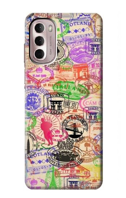 W3904 Travel Stamps Hard Case and Leather Flip Case For Motorola Moto G Stylus 4G (2022)