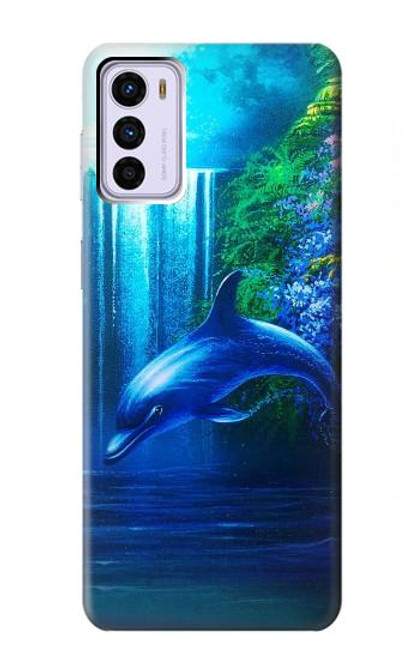 W0385 Dolphin Hard Case and Leather Flip Case For Motorola Moto G42