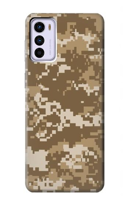 W3294 Army Desert Tan Coyote Camo Camouflage Hard Case and Leather Flip Case For Motorola Moto G42