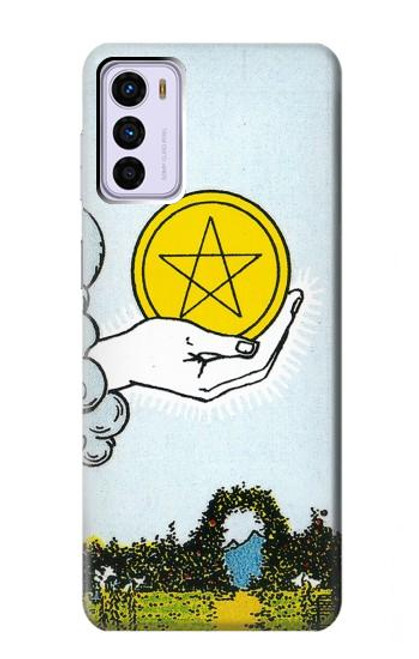 W3722 Tarot Card Ace of Pentacles Coins Hard Case and Leather Flip Case For Motorola Moto G42