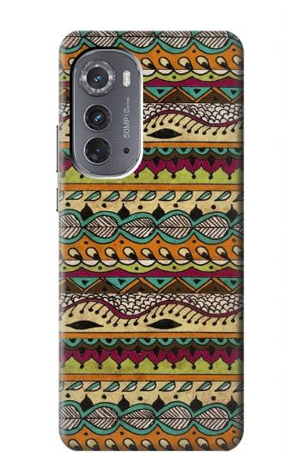 W2860 Aztec Boho Hippie Pattern Hard Case and Leather Flip Case For Motorola Edge (2022)
