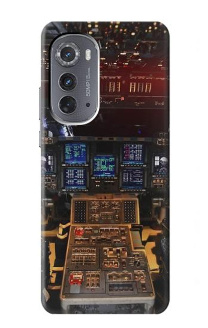 W3836 Airplane Cockpit Hard Case and Leather Flip Case For Motorola Edge (2022)