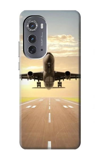 W3837 Airplane Take off Sunrise Hard Case and Leather Flip Case For Motorola Edge (2022)