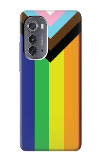 W3846 Pride Flag LGBT Hard Case and Leather Flip Case For Motorola Edge (2022)