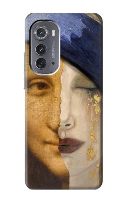 W3853 Mona Lisa Gustav Klimt Vermeer Hard Case and Leather Flip Case For Motorola Edge (2022)