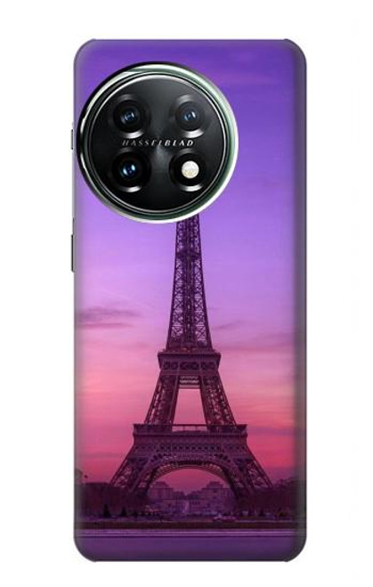 W3447 Eiffel Paris Sunset Hard Case and Leather Flip Case For OnePlus 11