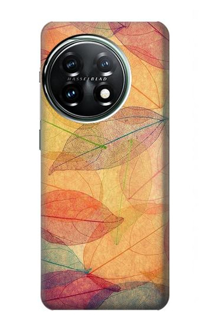 W3686 Fall Season Leaf Autumn Hard Case and Leather Flip Case For OnePlus 11