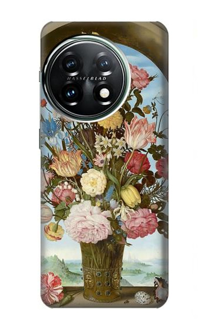 W3749 Vase of Flowers Hard Case and Leather Flip Case For OnePlus 11