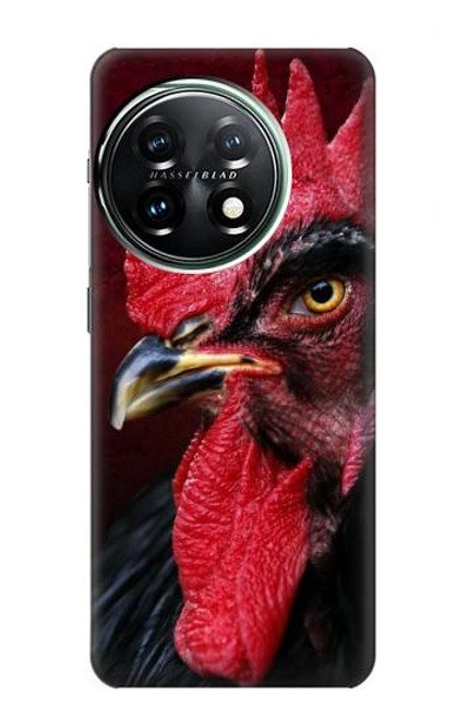 W3797 Chicken Rooster Hard Case and Leather Flip Case For OnePlus 11