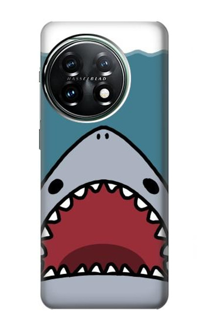 W3825 Cartoon Shark Sea Diving Hard Case and Leather Flip Case For OnePlus 11