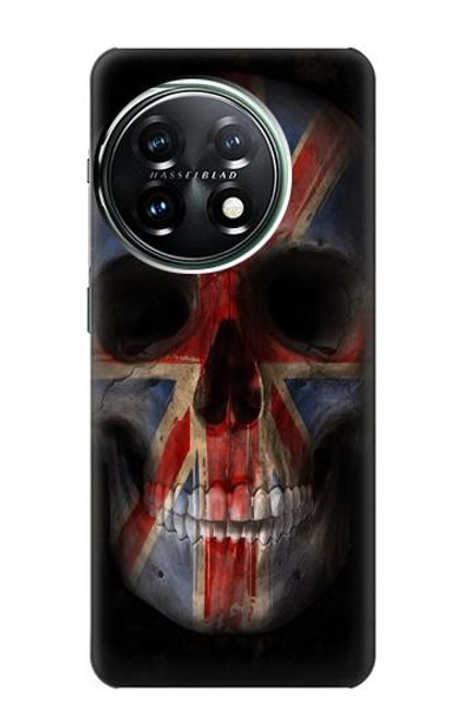 W3848 United Kingdom Flag Skull Hard Case and Leather Flip Case For OnePlus 11