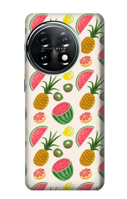 W3883 Fruit Pattern Hard Case and Leather Flip Case For OnePlus 11