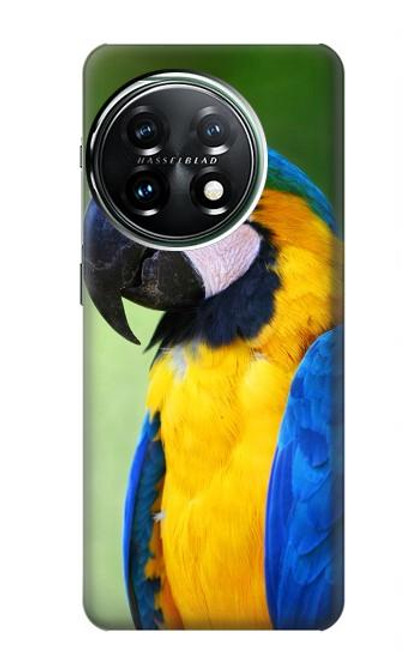 W3888 Macaw Face Bird Hard Case and Leather Flip Case For OnePlus 11