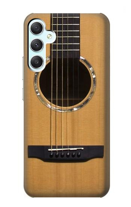 W0057 Acoustic Guitar Hard Case and Leather Flip Case For Samsung Galaxy A34 5G