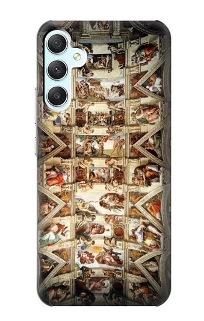 W0177 Michelangelo Chapel ceiling Hard Case and Leather Flip Case For Samsung Galaxy A34 5G