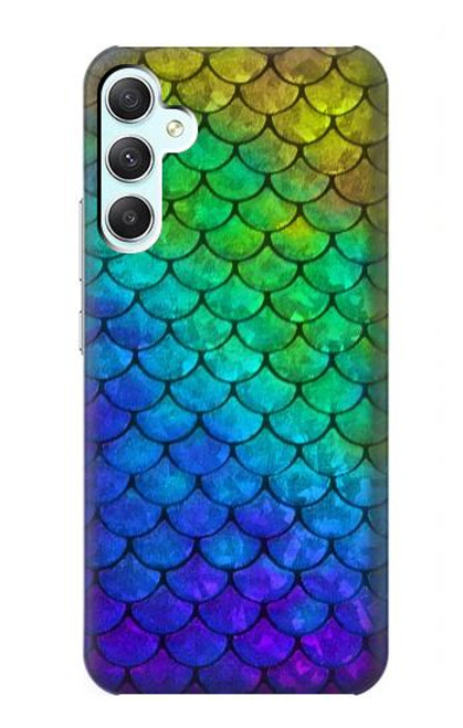W2930 Mermaid Fish Scale Hard Case and Leather Flip Case For Samsung Galaxy A34 5G