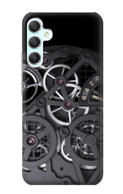 W3176 Inside Watch Black Hard Case and Leather Flip Case For Samsung Galaxy A34 5G
