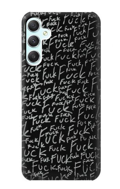 W3478 Funny Words Blackboard Hard Case and Leather Flip Case For Samsung Galaxy A34 5G