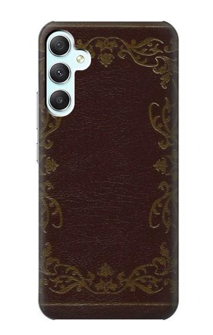 W3553 Vintage Book Cover Hard Case and Leather Flip Case For Samsung Galaxy A34 5G