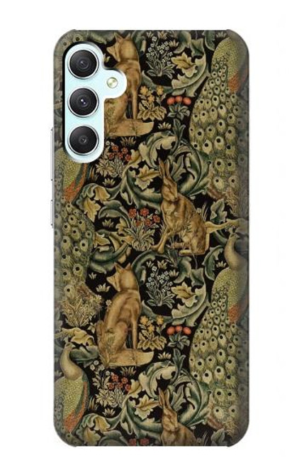 W3661 William Morris Forest Velvet Hard Case and Leather Flip Case For Samsung Galaxy A34 5G