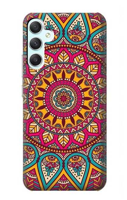 W3694 Hippie Art Pattern Hard Case and Leather Flip Case For Samsung Galaxy A34 5G